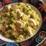 Orzo with Chicken and Asiago cheese
