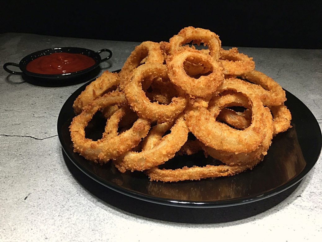 Oven Fried Onion Rings Recipe | Jeff Mauro | Food Network