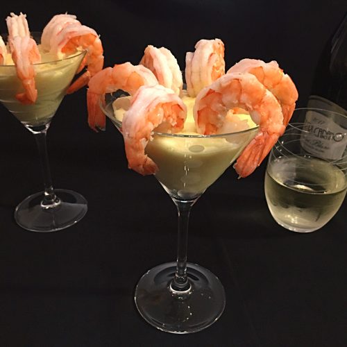Shrimp Martini with Robuchon Mashed Potatoes