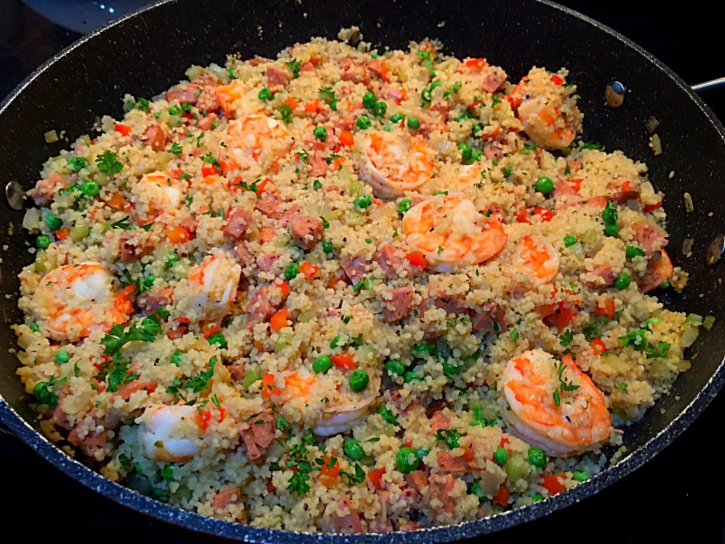 Club Foody, Creole Couscous with Andouille & Shrimp Recipe