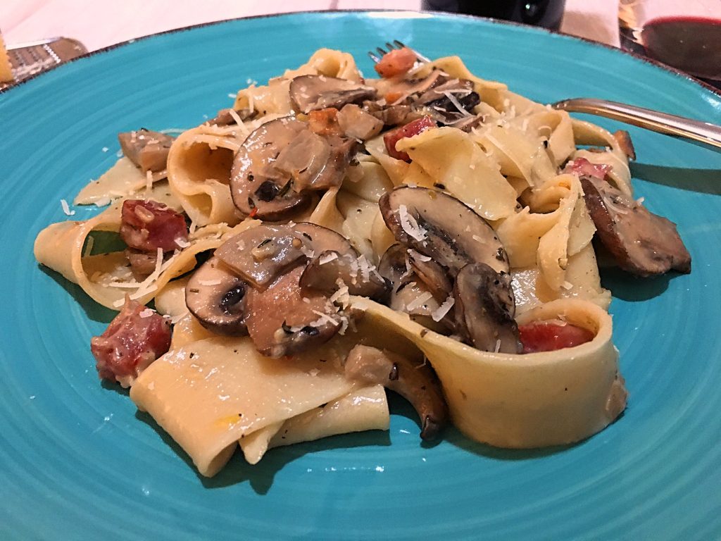 Pappardelle with Pancetta & Mushrooms