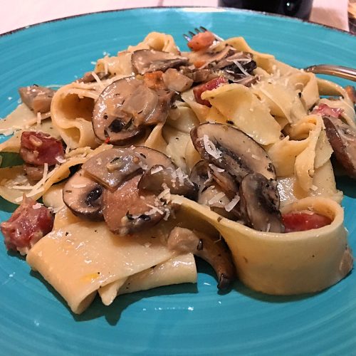 Pappardelle with Pancetta & Mushrooms