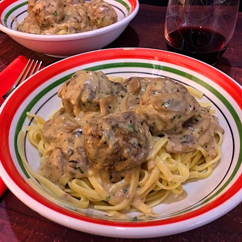 Meatballs in Creamy Mushroom Sauce