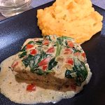 Pork Loin Chops in Creamy Spinach Sauce