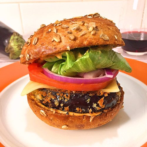 Eggplant & Mushroom Veggie Burgers