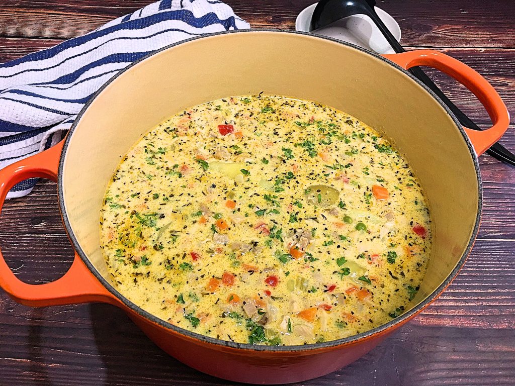 Creamy Leftover Turkey Soup