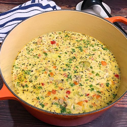 Creamy Leftover Turkey Soup