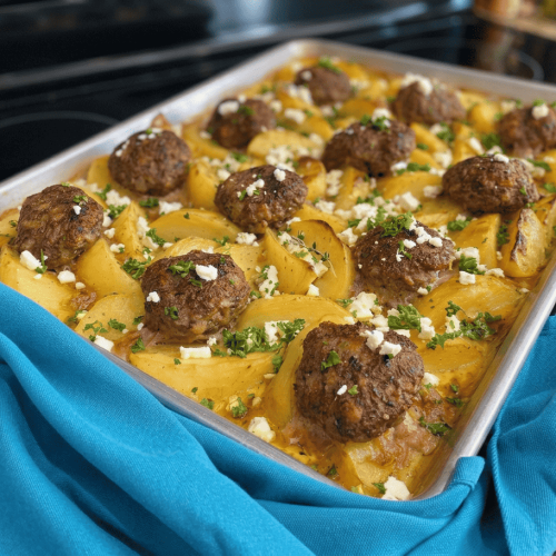 Biftekia • Baked Greek Beef Patties