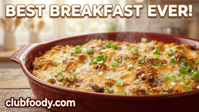 Breakfast Sausage Croissant Casserole