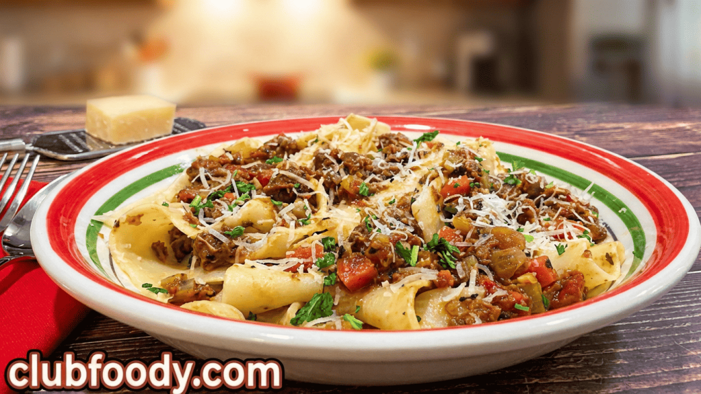 Duck Ragù recipe with Pappardelle