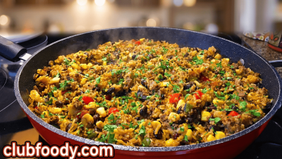 Mexican Beef & Rice Skillet