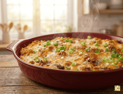 Breakfast Sausage Croissant Casserole