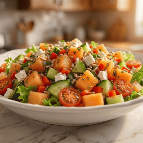 Cantaloupe Cucumber Salad
