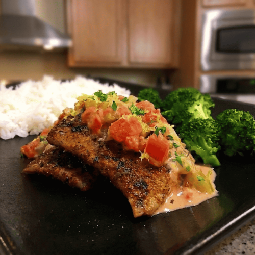 Creamy Creole Red Snapper