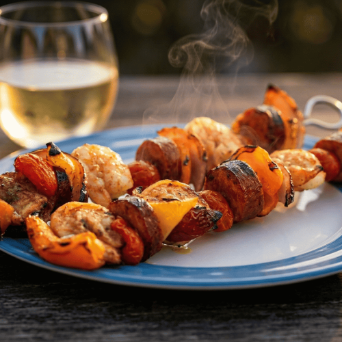 Creole Shrimp & Andouille Skewer