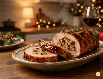 Holiday Stuffed Pork Tenderloin