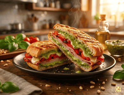Italian Pesto Panini Sandwich