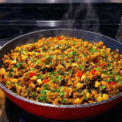 Mexican Beef & Rice Skillet