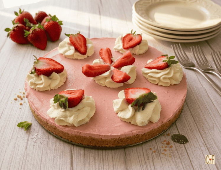 No-Bake Strawberry Cheesecake