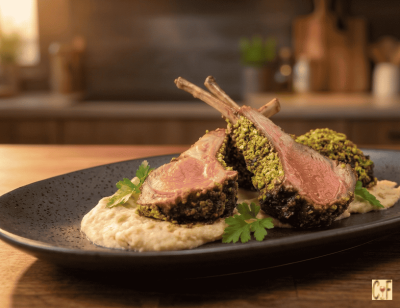 Pistachio Crusted Rack of Lamb