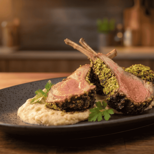 Pistachio Crusted Rack of Lamb