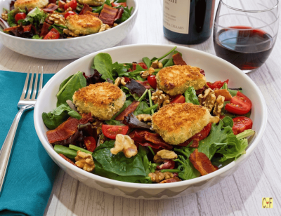 Salad with Warm Goat Cheese en Croûte