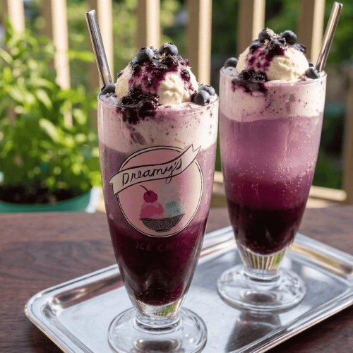 Blueberry Cream Soda Float