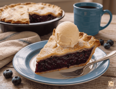 Country-Style Blueberry Pie