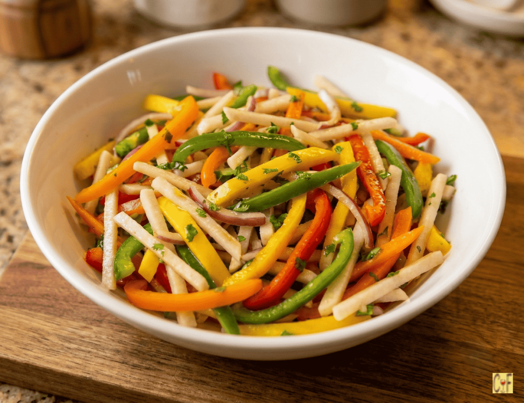 Jicama Mango Pepper Salad