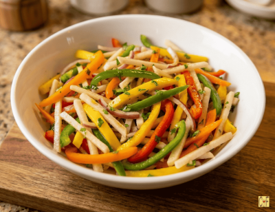 Jicama Mango Pepper Salad