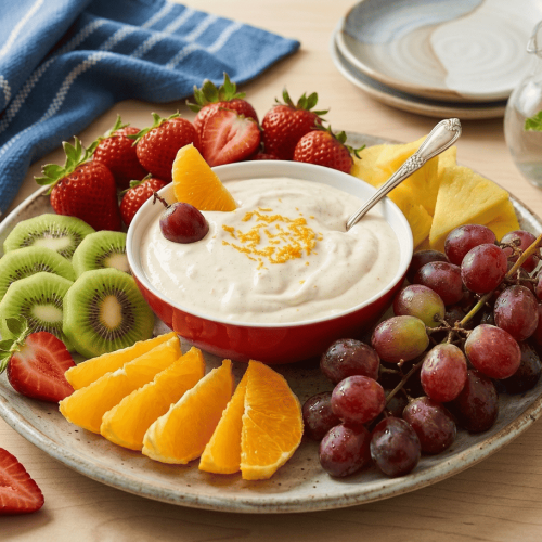 Orange Vanilla Yogurt Fruit Dip