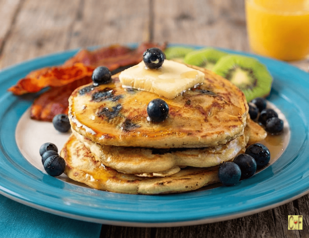 Fluffy Blueberry Pancakes