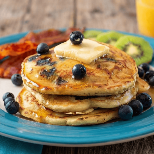 Fluffy Blueberry Pancakes