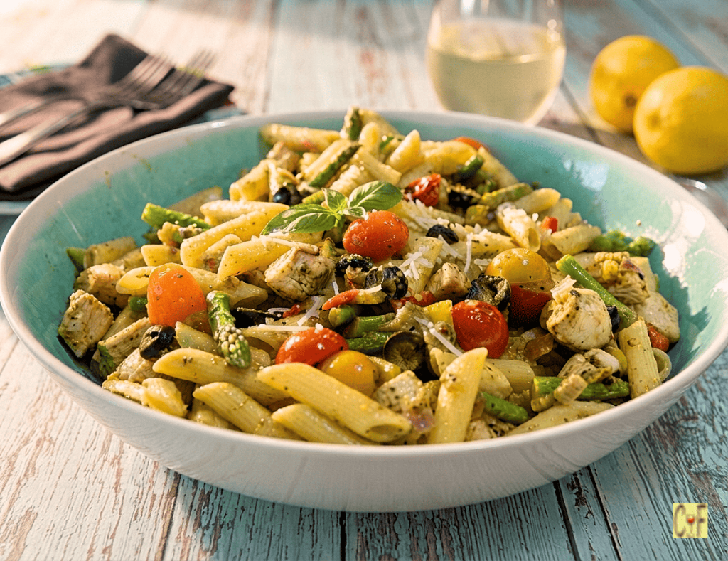 Mediterranean Chicken Pesto Pasta