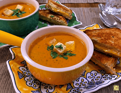 Creamy Tomato Basil & Parmesan Soup