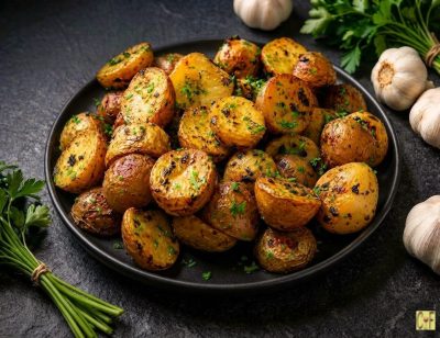 Garlic Herb Butter Roasted Potatoes