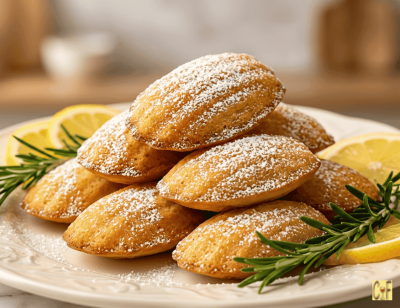 Lemon Rosemary Madeleines