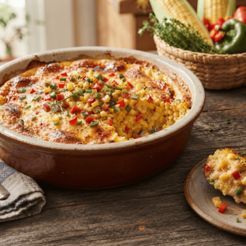 Southern Corn Pepper Pudding