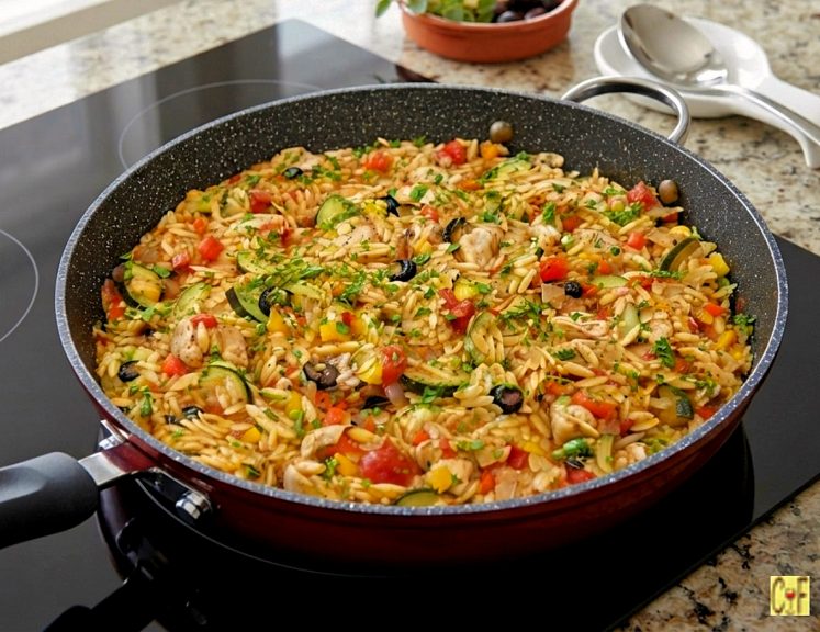 One-Pot Mediterranean Chicken Orzo
